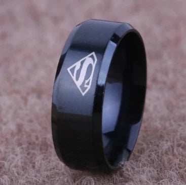 Fashionable Titanium Steel Superman Ring for Men