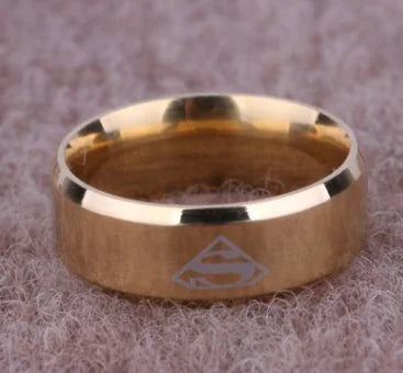 Fashionable Titanium Steel Superman Ring for Men