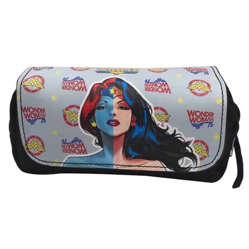Large Capacity Double Layer Zipper Pencil Case Avengers