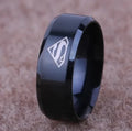 Fashionable Titanium Steel Superman Ring for Men